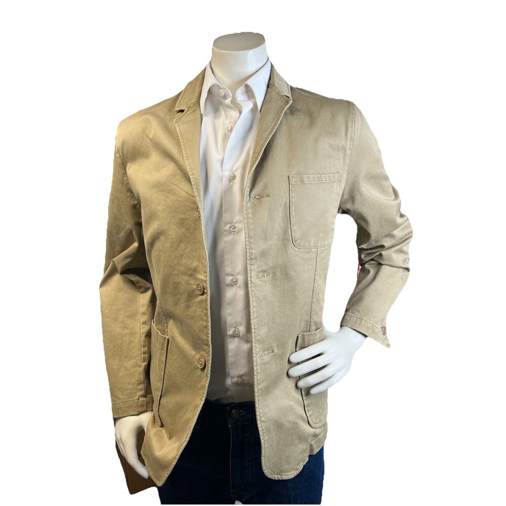 Dockers Premium Edition Cotton Blend Sport Coat Mens M Khaki Casual Blazer